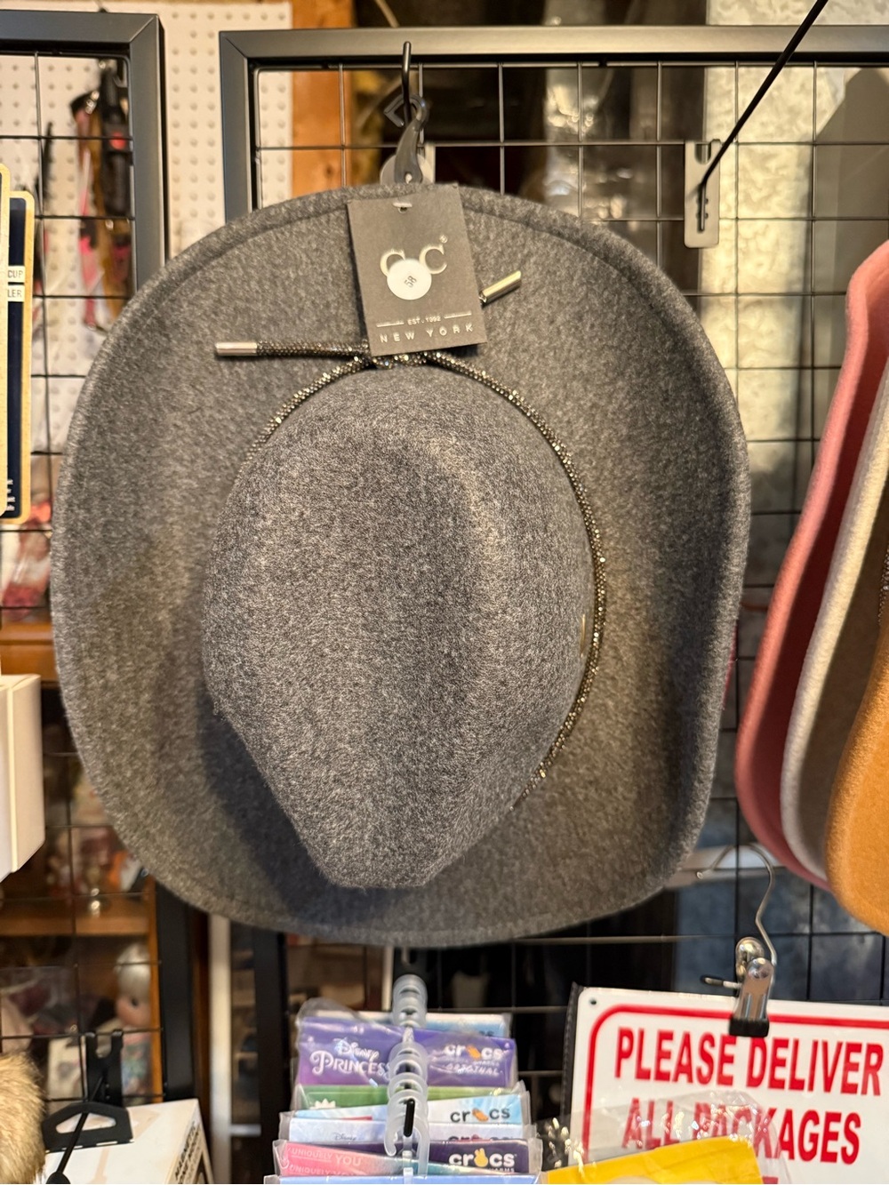 C.C. Brand Stylish Gray Felt Cowgirl Hat